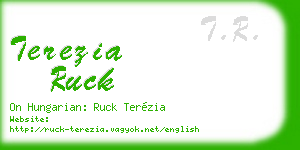 terezia ruck business card