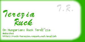 terezia ruck business card